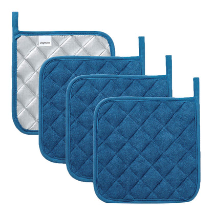 Joyhalo 4 Pack Heat Resistant Pot Holders - Terry Cloth Sets for Cooking & Baking