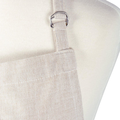 DII 100% Cotton Solid Chambray Kitchen Set, Chef Apron, Natural, 1 Piece