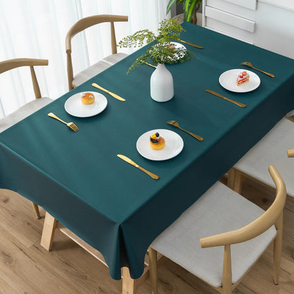 Rectangle Table Cloth,100% Waterproof Tablecloth Oil Proof Spill Proof Vinyl Table Cloth, Wipe Clean Plastic Table Cover for Dining, Camping, Indoor and Outdoor 52" x 70",Leaves