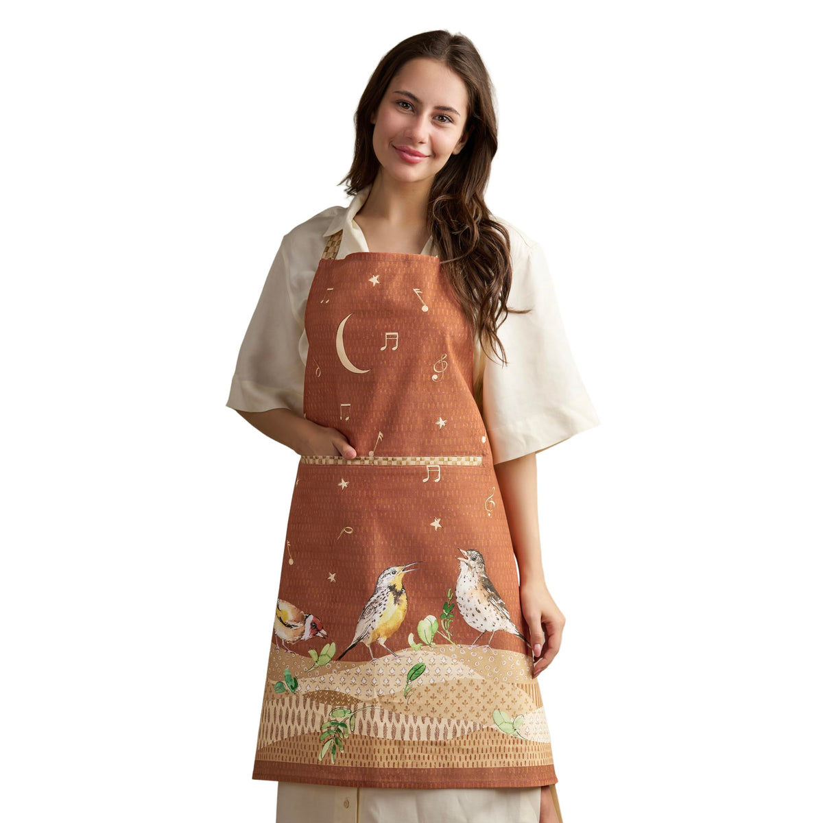 Maison d' Hermine Aprons for women with Pocket 100% Cotton (27.50"x31.50")