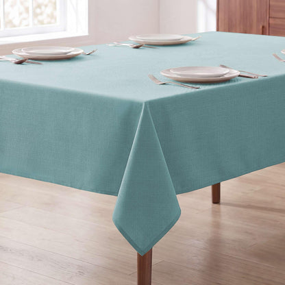 H.VERSAILTEX Linen Table Cloths Rectangle 60 x 84 Inch Premium Tablecloth Spill-Proof Waterproof Table Cover for Dining Buffet Feature Extra Soft and Thick Fabric Wrinkle Free, Natural