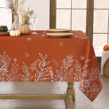 Softalker Fall Tablecloth Rectangle 60 x 84 Inch, Thanksgiving Home Decor