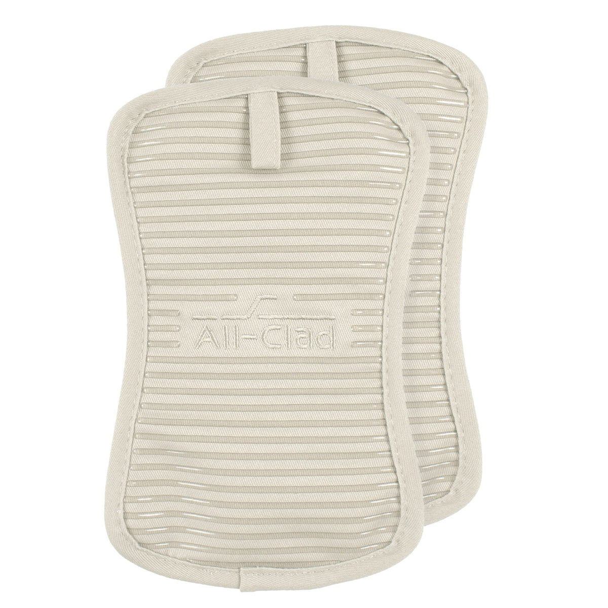 All-Clad Premium Pot Holder & Hot Pad: Heat Resistant to 500 Degrees - 100% Cotton, 10"x6.25" Hot Pad for Kitchen and Barbeque, (2-Pack), Almond