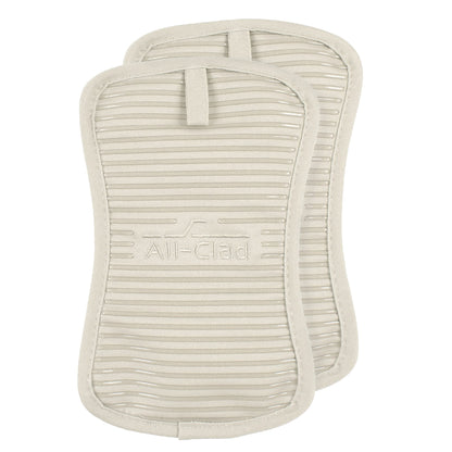 All-Clad Premium Pot Holder & Hot Pad: Heat Resistant to 500 Degrees - 100% Cotton, 10"x6.25" Hot Pad for Kitchen and Barbeque, (2-Pack), Almond