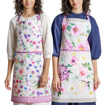 Maison d' Hermine Aprons for women with Pocket 100% Cotton (27.50"x31.50")