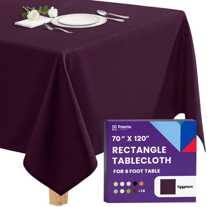 Gee Di Moda Rectangle Tablecloth - 70 x 120 Inch Navy Blue Table Cloth for 6 or 8 Foot Rectangle Tables - Heavy Duty Washable Fabric - for Holiday Party, Dinner, Weddings, Baby Shower & Events