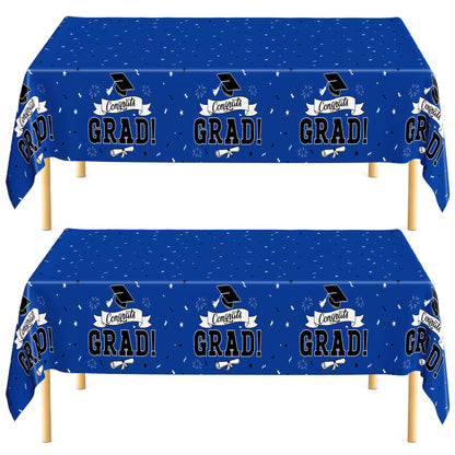 QZYL 4 Packs White Plastic Tablecloth, Large Sturdy Disposable Table Cloth