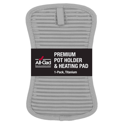All-Clad Premium Pot Holder & Hot Pad: Heat Resistant to 500 Degrees - 100% Cotton, 10"x6.25" Hot Pad for Kitchen and Barbeque, (2-Pack), Almond