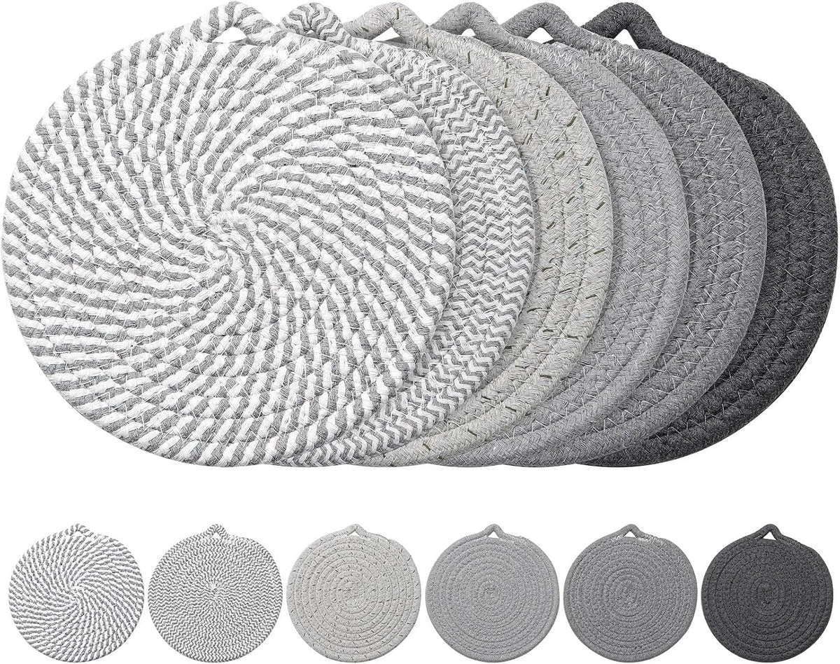 7" Trivets for Hot Dishes, 6 Pack Trivets for Hot Pots and Pans