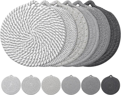7" Trivets for Hot Dishes, 6 Pack Trivets for Hot Pots and Pans