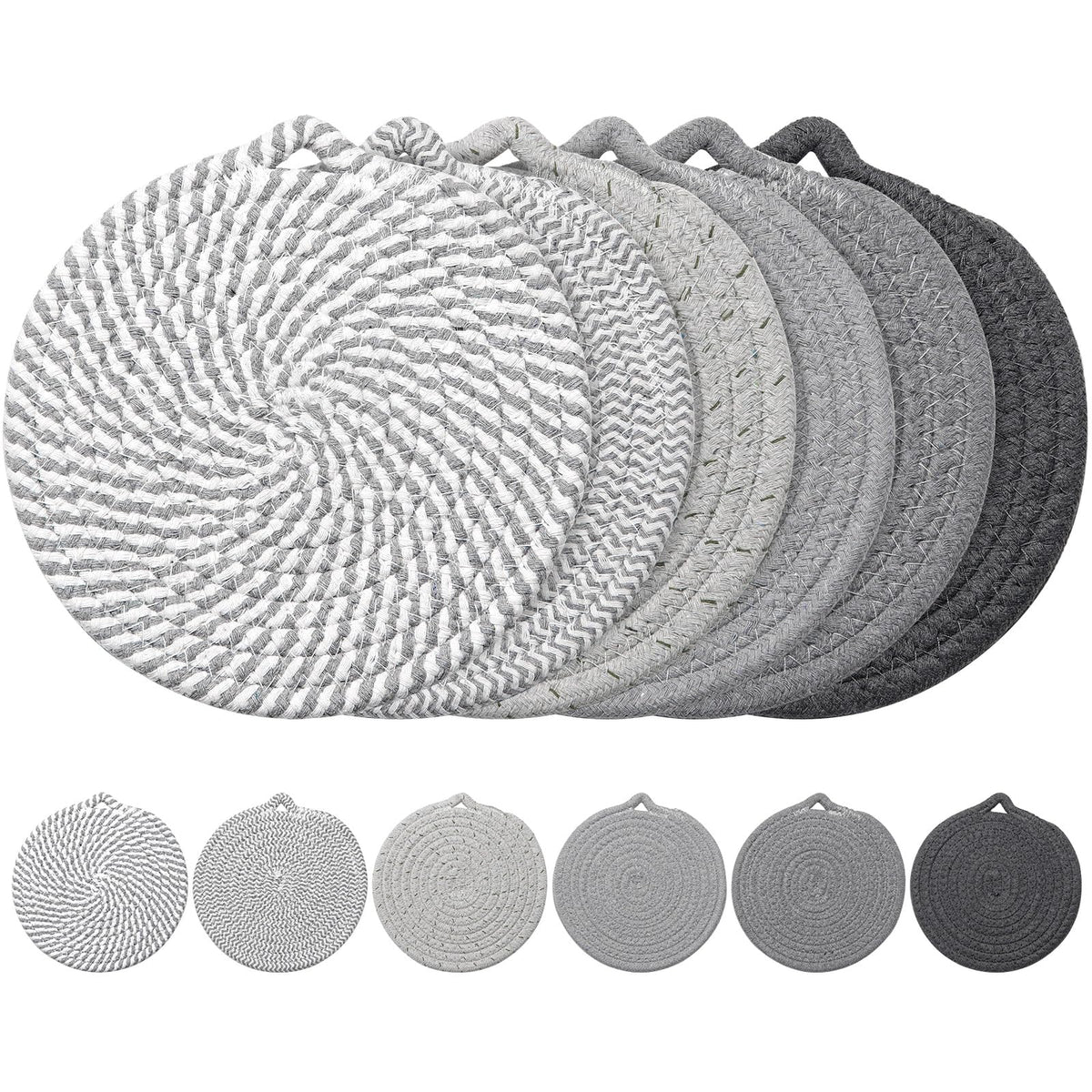 7" Trivets for Hot Dishes, 6 Pack Trivets for Hot Pots and Pans