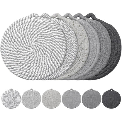 7" Trivets for Hot Dishes, 6 Pack Trivets for Hot Pots and Pans