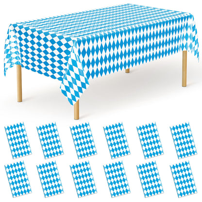 QZYL 4 Packs White Plastic Tablecloth, Large Sturdy Disposable Table Cloth