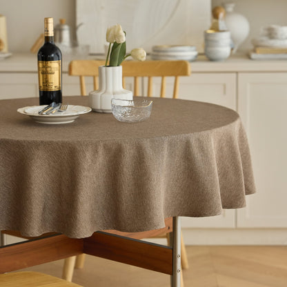 Decorelia Sage Green Linen Textured Tablecloth Rectangular 52 x70 Inch