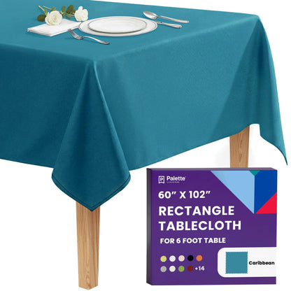 Gee Di Moda Rectangle Tablecloth - 70 x 120 Inch Navy Blue Table Cloth for 6 or 8 Foot Rectangle Tables - Heavy Duty Washable Fabric - for Holiday Party, Dinner, Weddings, Baby Shower & Events
