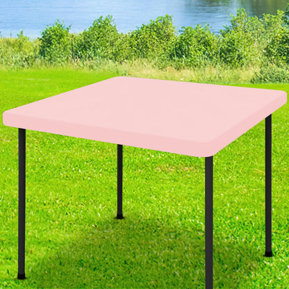 Moosfor Rectangle Spandex Fitted Table Cloth, 6FT Elastic Tablecloth