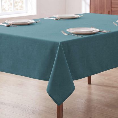 H.VERSAILTEX Linen Table Cloths Rectangle 60 x 84 Inch Premium Tablecloth Spill-Proof Waterproof Table Cover for Dining Buffet Feature Extra Soft and Thick Fabric Wrinkle Free, Natural