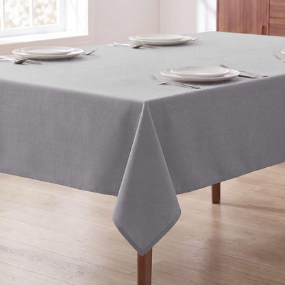 H.VERSAILTEX Linen Table Cloths Rectangle 60 x 84 Inch Premium Tablecloth Spill-Proof Waterproof Table Cover for Dining Buffet Feature Extra Soft and Thick Fabric Wrinkle Free, Natural