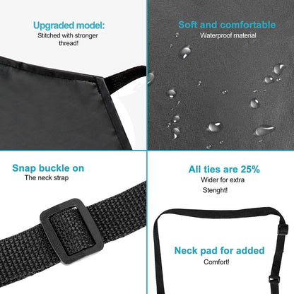 Waterproof Rubber Apron Adjustable Dishwasher Apron - Heavy Duty Work Apron