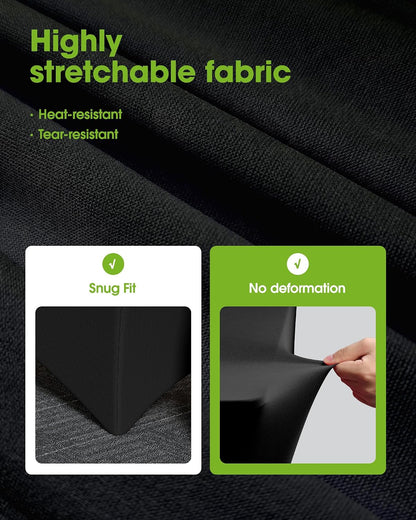 Pureegg Spandex Tablecloth 6ft 2 Pack Black