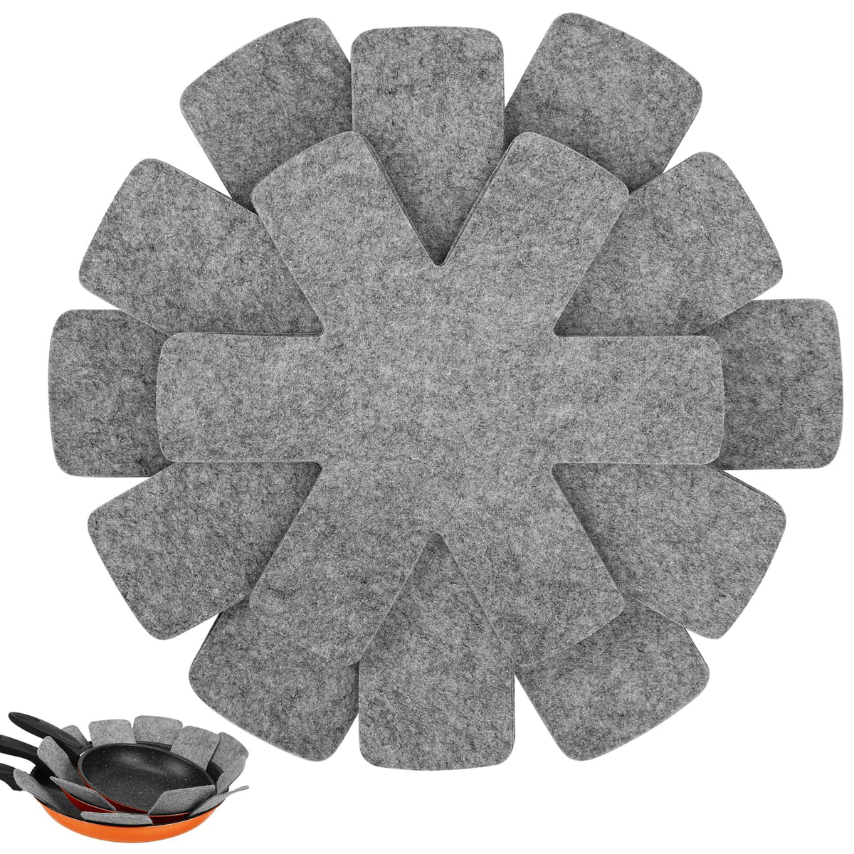 BOYAN Pot and Pan Protectors for Stacking, 12pcs & 3 Sizes, Separator Pads