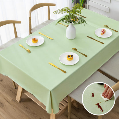 Rectangle Table Cloth,100% Waterproof Tablecloth Oil Proof Spill Proof Vinyl Table Cloth, Wipe Clean Plastic Table Cover for Dining, Camping, Indoor and Outdoor 52" x 70",Leaves
