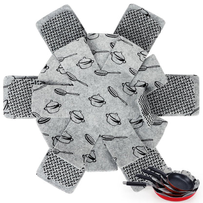 BOYAN Pot and Pan Protectors for Stacking, 12pcs & 3 Sizes, Separator Pads