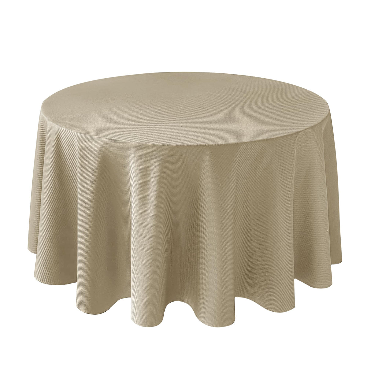 Textured Tablecloth Rectangle-Fabric Spillproof Table Cloth-Natural 60x108"