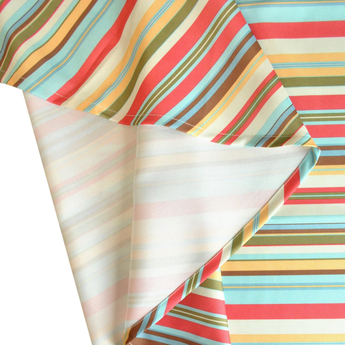DII Summer Stripe Outdoor Tabletop Collection, Multi-use, Machine Washable, Tablecloth, 60x84, Sunset