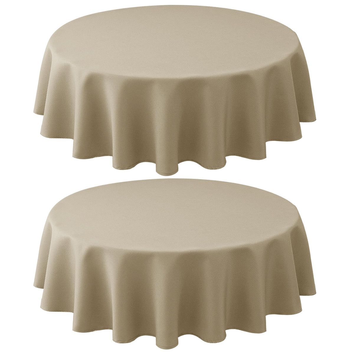 Textured Tablecloth Rectangle-Fabric Spillproof Table Cloth-Natural 60x108"