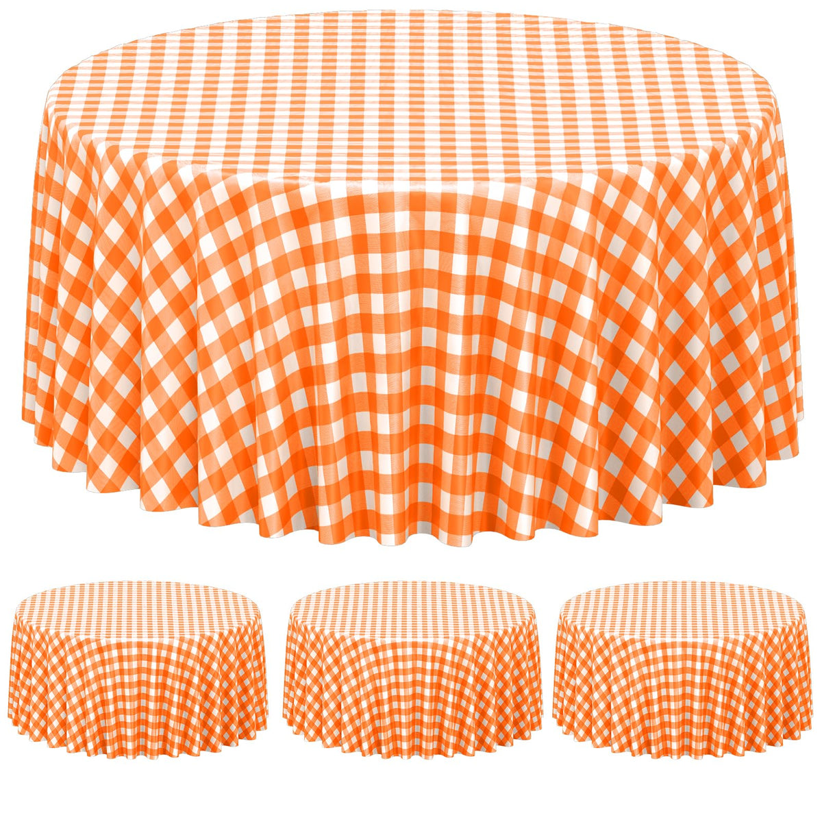 3 Pcs Sage Green Gingham Tablecloths, Checkered Table Covers 54 x 108 Inch