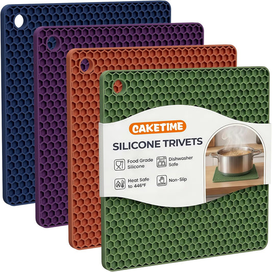 Silicone Trivets for Hot Dishes, Heat Resistant Pot Holders, Hot Pads