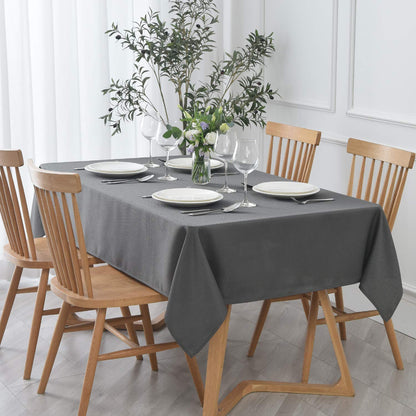 maxmill Rectangle Textured Tablecloth Waterproof Spillproof Wrinkle Free Table Cloth, Kitchen Dining Tabletop Decoration, Fabric Table Cover for Outdoor and Indoor Use, 52 x 70 Inch, Sage Green