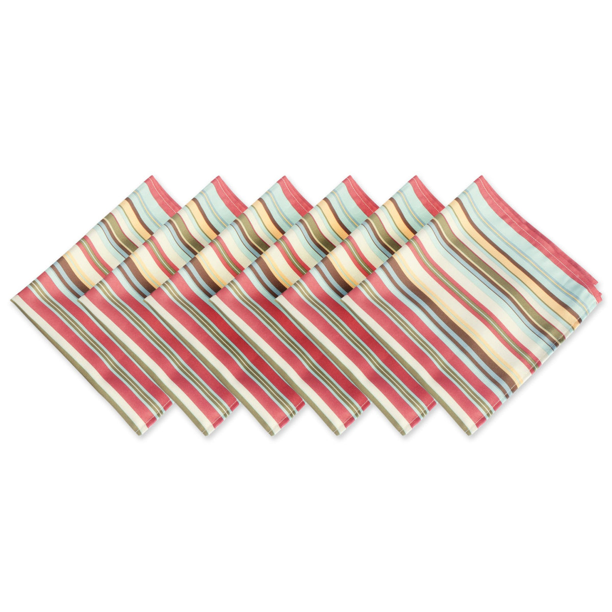 DII Summer Stripe Outdoor Tabletop Collection, Multi-use, Machine Washable, Tablecloth, 60x84, Sunset