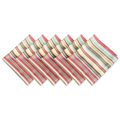 DII Summer Stripe Outdoor Tabletop Collection, Multi-use, Machine Washable, Tablecloth, 60x84, Sunset