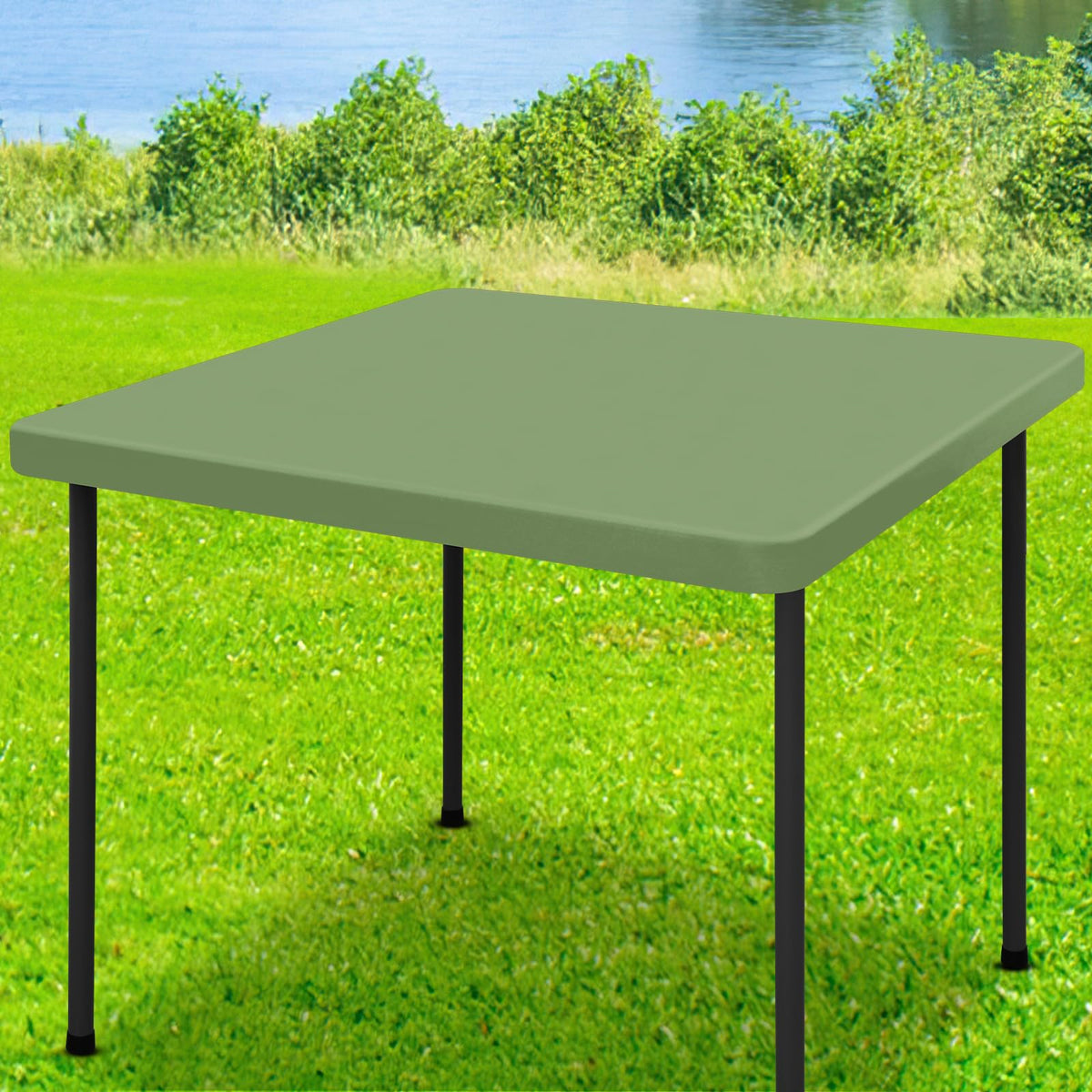 Moosfor Rectangle Spandex Fitted Table Cloth, 6FT Elastic Tablecloth