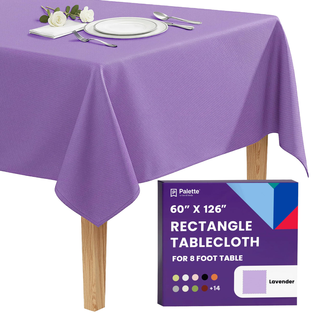 Gee Di Moda Rectangle Tablecloth - 70 x 120 Inch Navy Blue Table Cloth for 6 or 8 Foot Rectangle Tables - Heavy Duty Washable Fabric - for Holiday Party, Dinner, Weddings, Baby Shower & Events