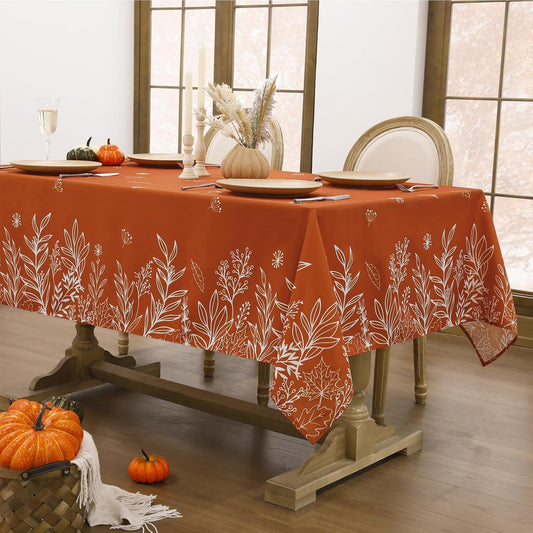 Softalker Fall Tablecloth Rectangle 60 x 84 Inch, Thanksgiving Home Decor