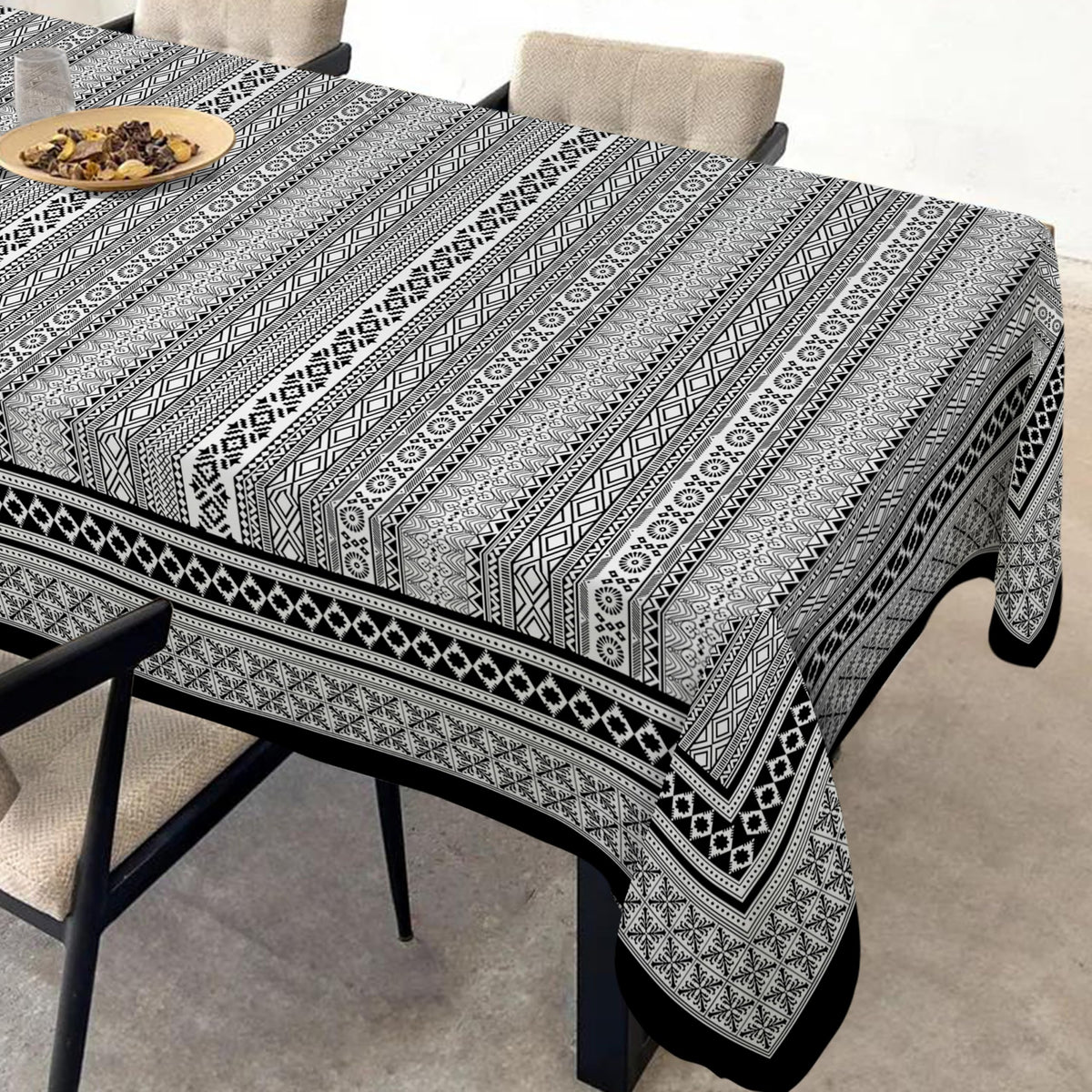 Rectangle Tablecloth - 60 x 120 Inch Blue Bohemia Rustic Tablecloth Classic French Country Printed Table Cover Farmhouse Decoration, Suitable for Home, Kitchen Dining