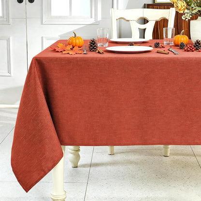 IVAPUPU Textured Linen Rectangle Table Cloth, Sage Green, 52 x 70 Inch