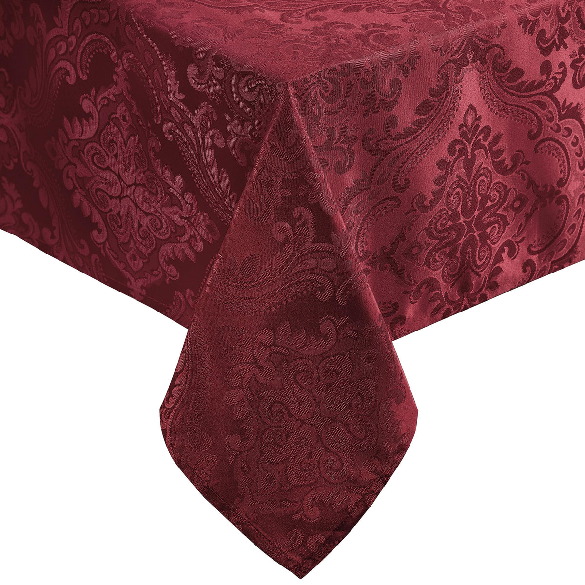 Caiden Elegance Damask Tablecloth, Ivory - 60" W x 120" L