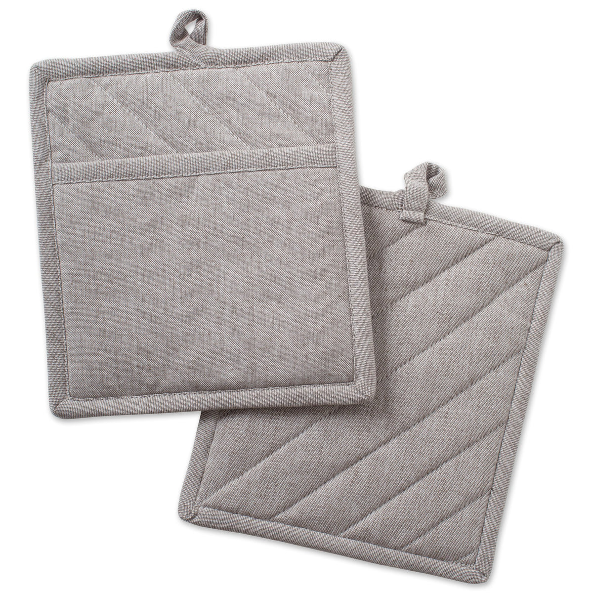 DII 100% Cotton Solid Chambray Kitchen Set, Chef Apron, Natural, 1 Piece