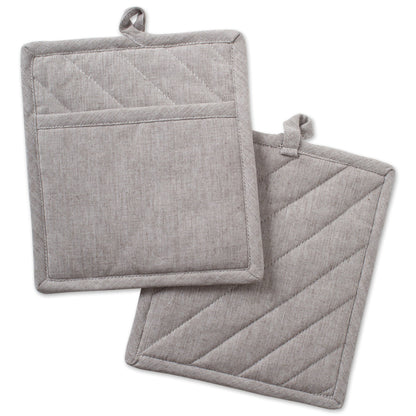 DII 100% Cotton Solid Chambray Kitchen Set, Chef Apron, Natural, 1 Piece