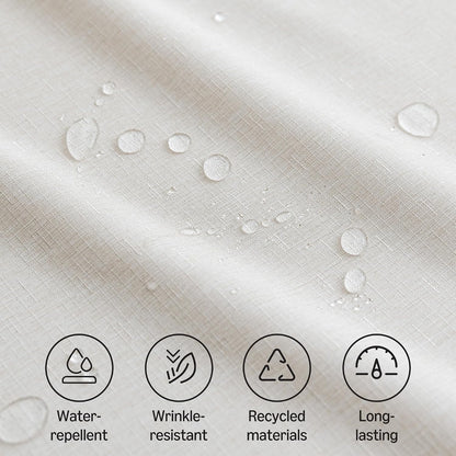 Amazon Basics Rectangle Tablecloths Water-Repellent, Faux Linen Textured Table Cloth Wrinkle Resistant Washable, Decorative Fabric Table Cover for Dining, 60" x 84", Beige, Pack of 2