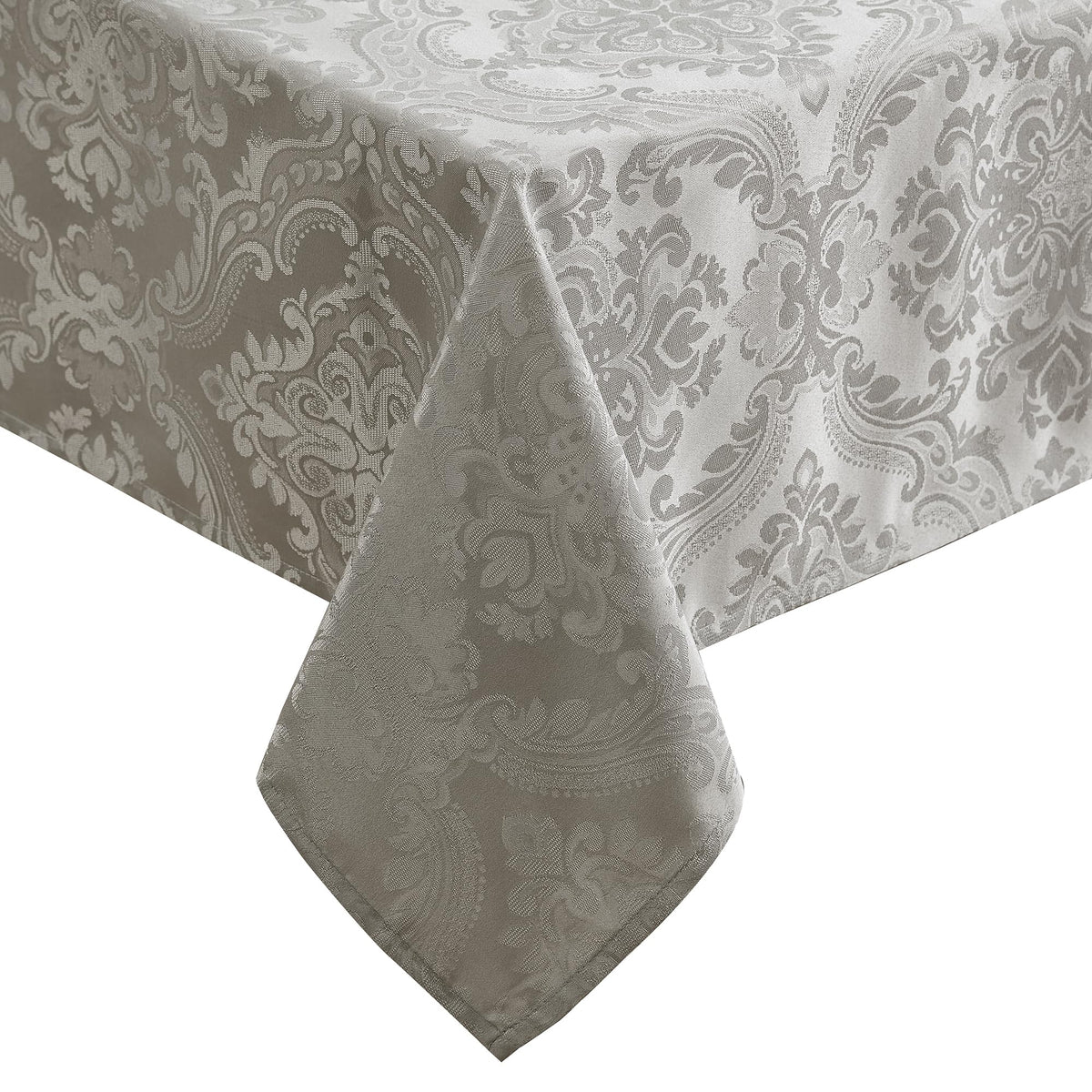 Caiden Elegance Damask Tablecloth, Ivory - 60" W x 120" L