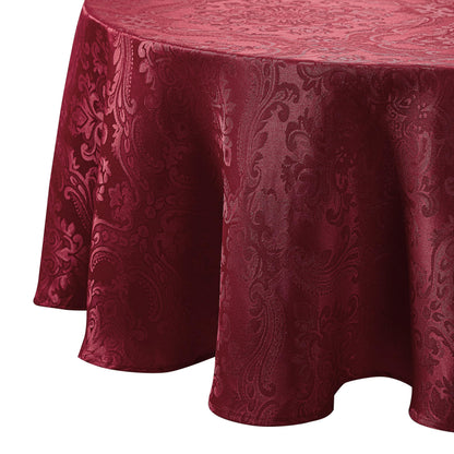 Caiden Elegance Damask Tablecloth, Ivory - 60" W x 120" L