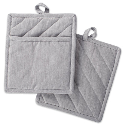 DII 100% Cotton Solid Chambray Kitchen Set, Chef Apron, Natural, 1 Piece
