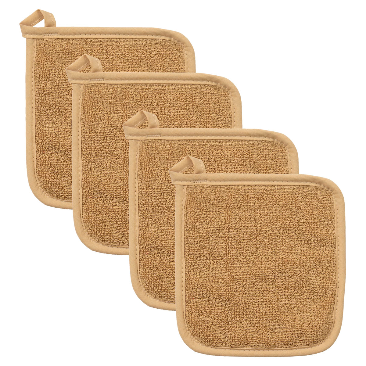 RITZ Terry Potholder & Hot Pad: Unparalleled Heat Resistant, Durable 100% Cotton – Ergonomically Designed for Optimal Grip – Easy-Care Machine Washable – 4-Pack, Federal Blue