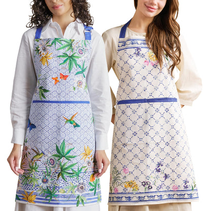 Maison d' Hermine Aprons for women with Pocket 100% Cotton (27.50"x31.50")
