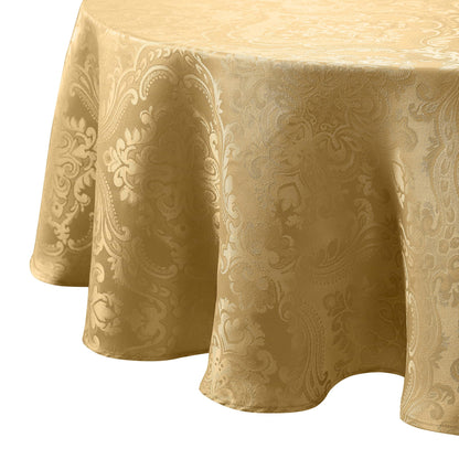 Caiden Elegance Damask Tablecloth, Ivory - 60" W x 120" L